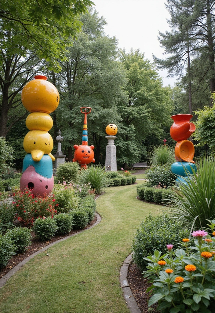 27 Stunning Modern Garden Design Ideas to Inspire Your Space - 10. Artistic Sculptures