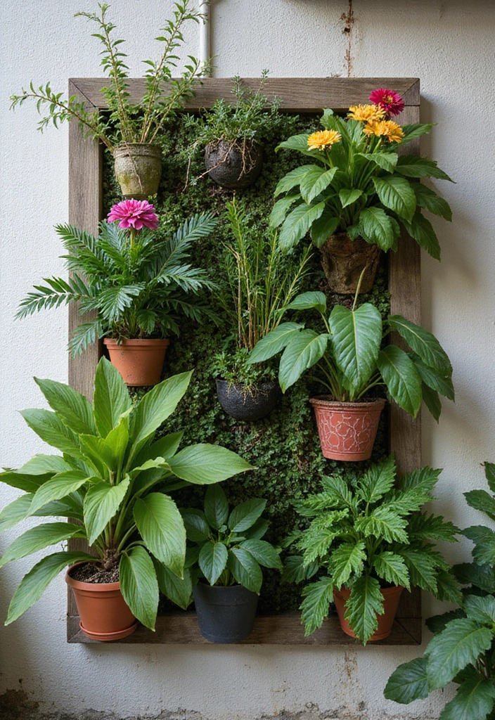27 Vibrant Tropical Garden Design Ideas to Brighten Your Yard - 5. Vertical Gardens for Small Spaces