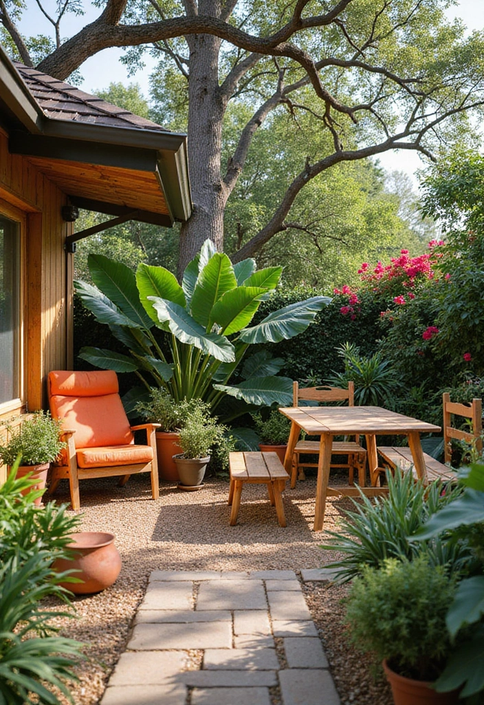 28 Australian Native Garden Design Ideas to Celebrate Local Flora - 14. Retro Garden