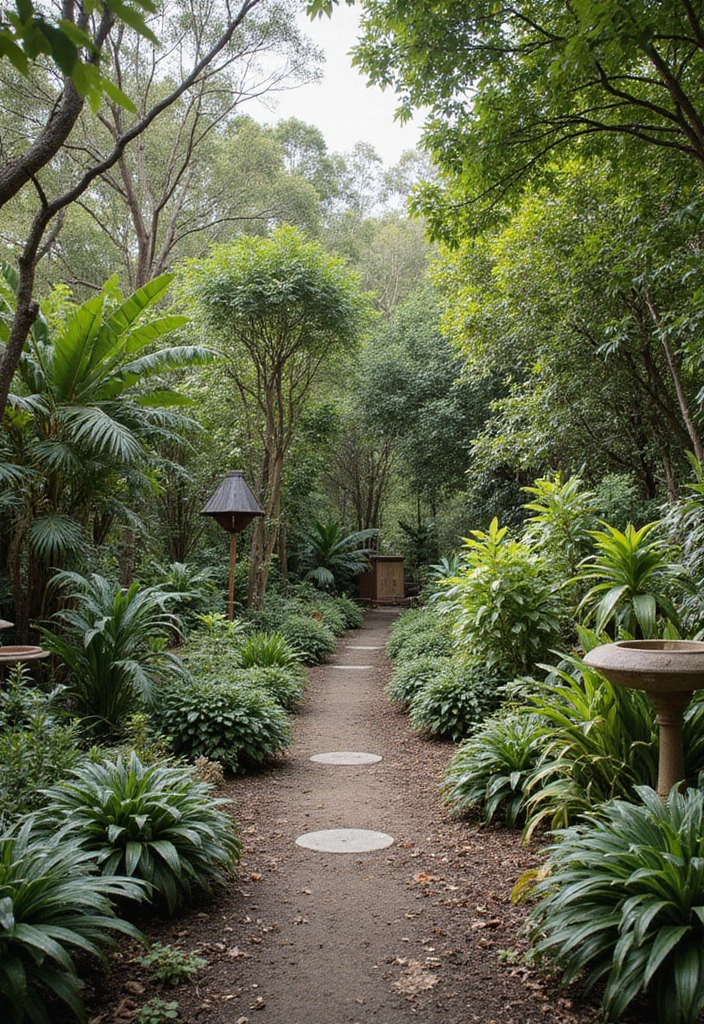 28 Australian Native Garden Design Ideas to Celebrate Local Flora - 7. Wildlife Habitat Garden