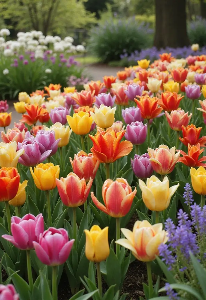 28 Classic Garden Design Ideas That Never Go Out of Style - 26. Seasonal Bulb Display