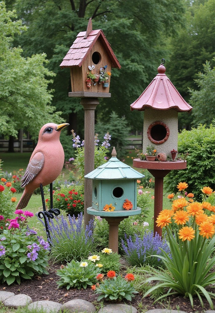 28 Cottage Garden Design Tips to Create a Cozy Retreat - 8. Add Garden Art