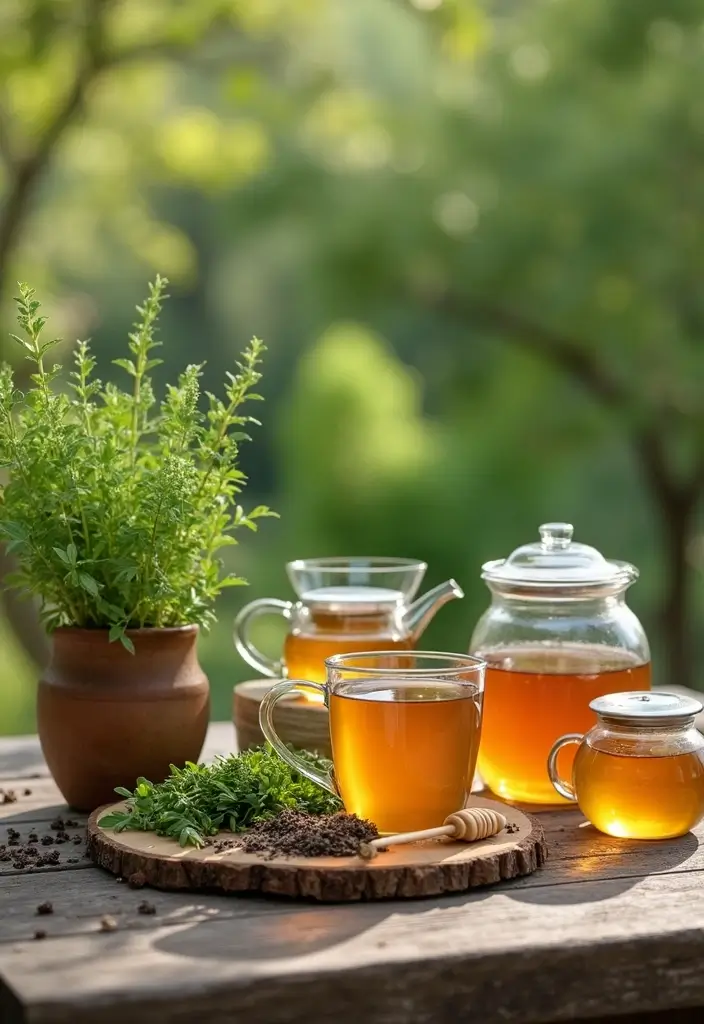 28 Creative Garden Birthday Party Tips for Kids and Adults - 7. Herb Tea Station