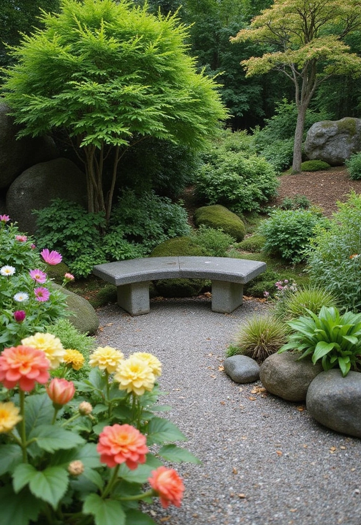 28 Elegant Japanese Garden Design Ideas for Peaceful Spaces - 24. Natural Seating Areas