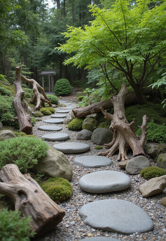 28 Elegant Japanese Garden Design Ideas for Peaceful Spaces - 28. Natural Elements Integration