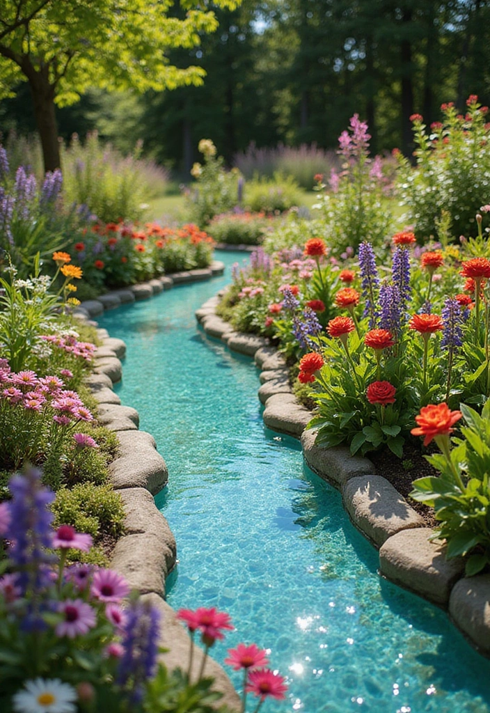 28 Garden Border Ideas to Define Your Landscape - 11. Recycled Glass Borders