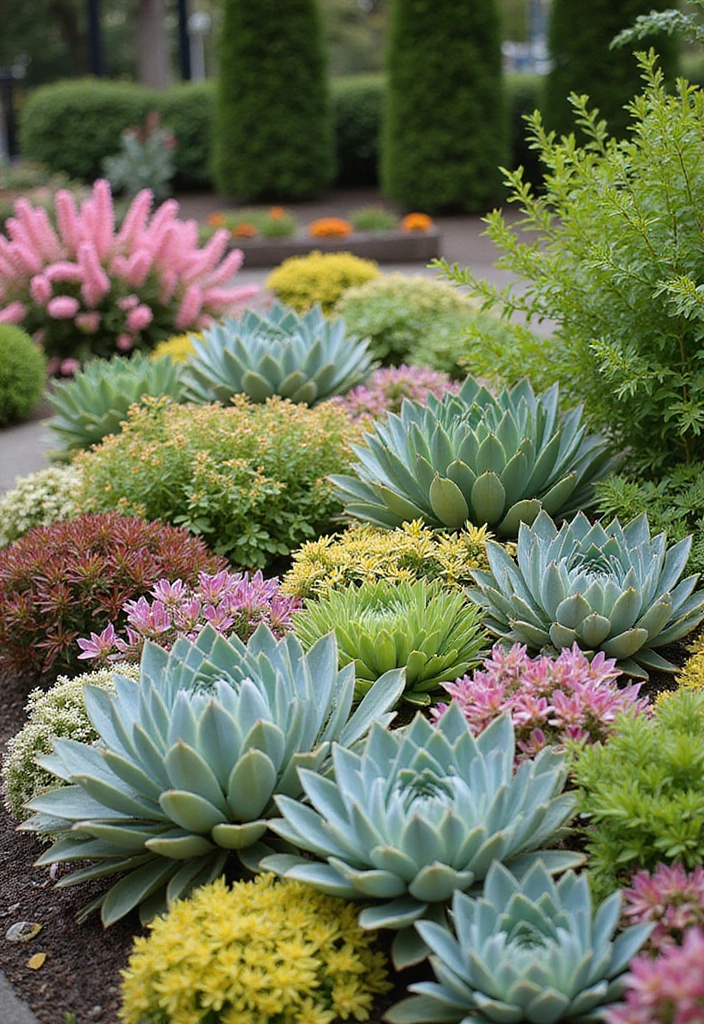 28 Garden Border Ideas to Define Your Landscape - 13. Succulent Borders