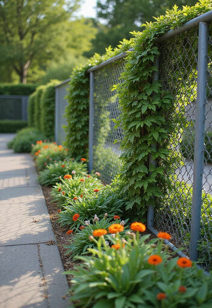 28 Garden Border Ideas to Define Your Landscape - 20. Chain Link Edging
