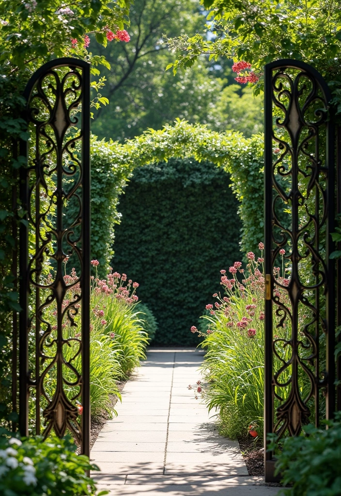28 Garden Border Ideas to Define Your Landscape - 23. Decorative Metal Screens