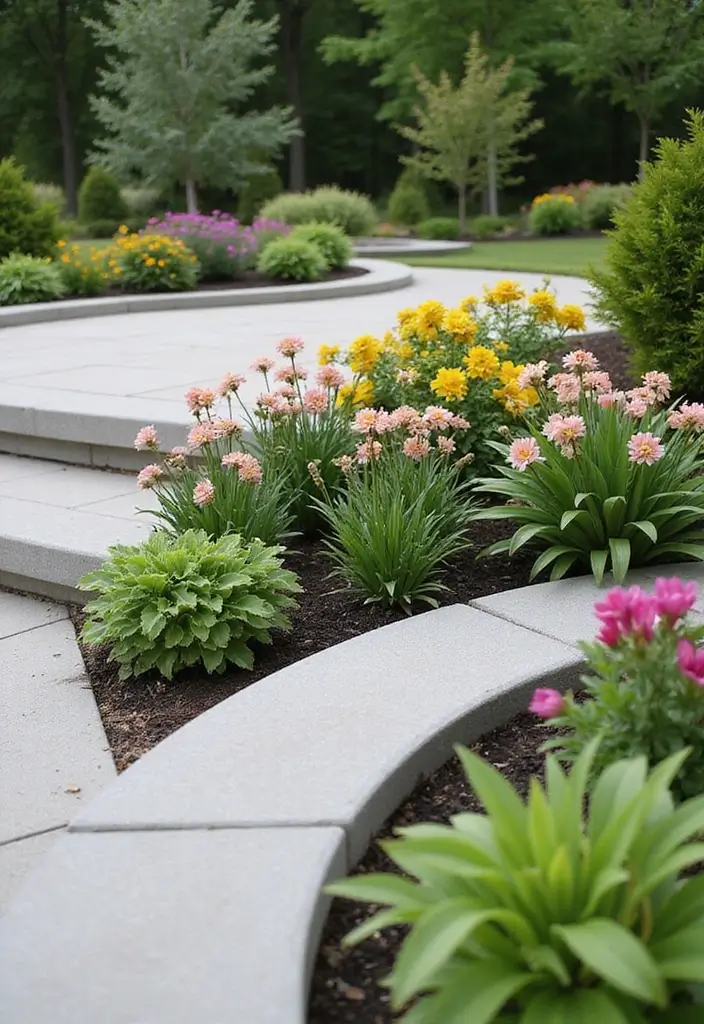 28 Garden Border Ideas to Define Your Landscape - 8. Concrete Edging