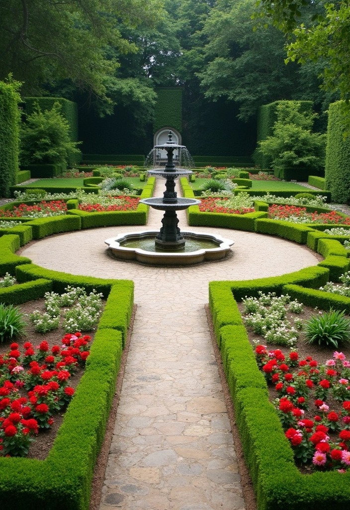 28 Garden Design Layout Examples for Stunning Outdoor Spaces - 1. The Classic Symmetrical Garden