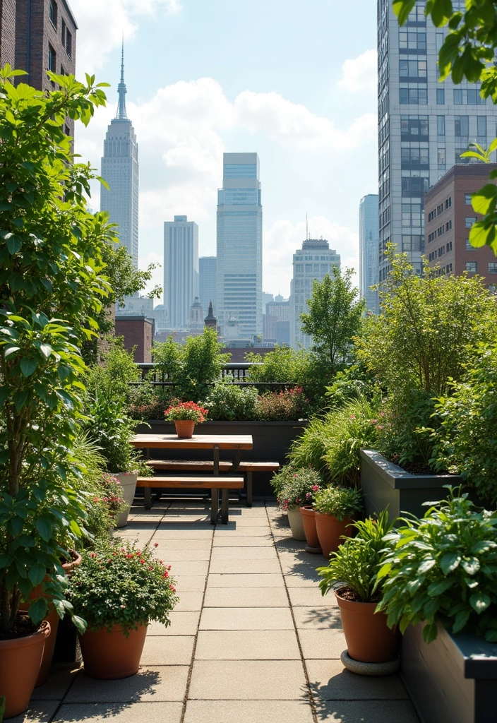 28 Garden Design Layout Examples for Stunning Outdoor Spaces - 21. The Urban Rooftop Garden