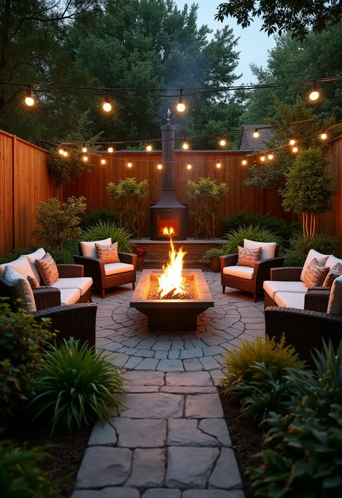 28 Garden Design Layout Examples for Stunning Outdoor Spaces - 24. The Fire Pit Garden