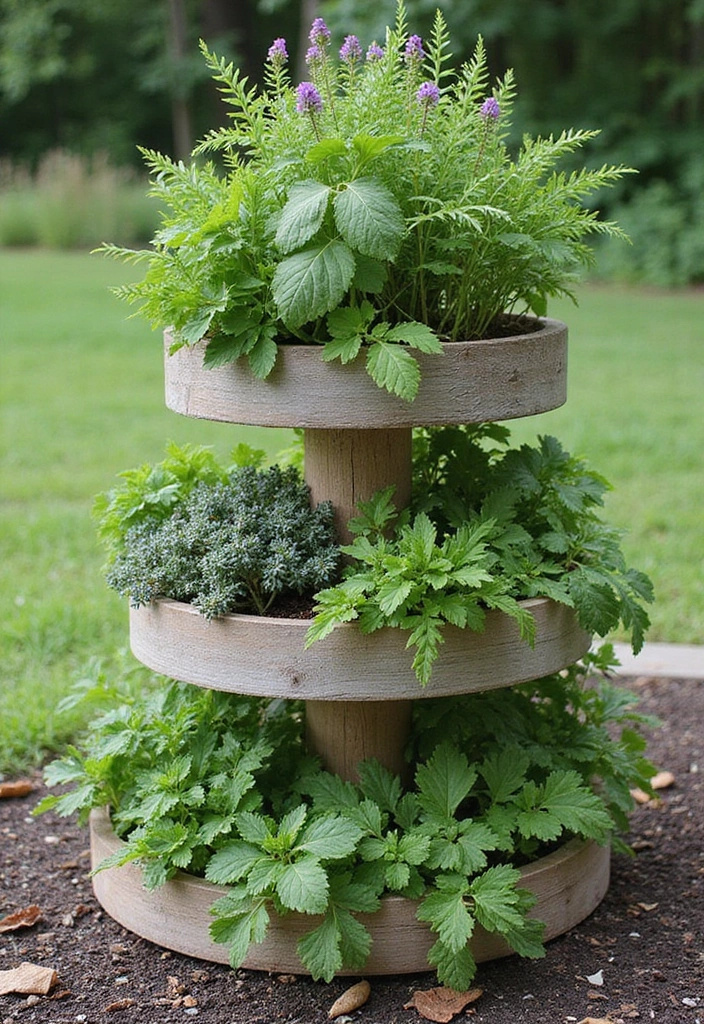 28 Garden Design Layout Examples for Stunning Outdoor Spaces - 26. The Herb Spiral Garden
