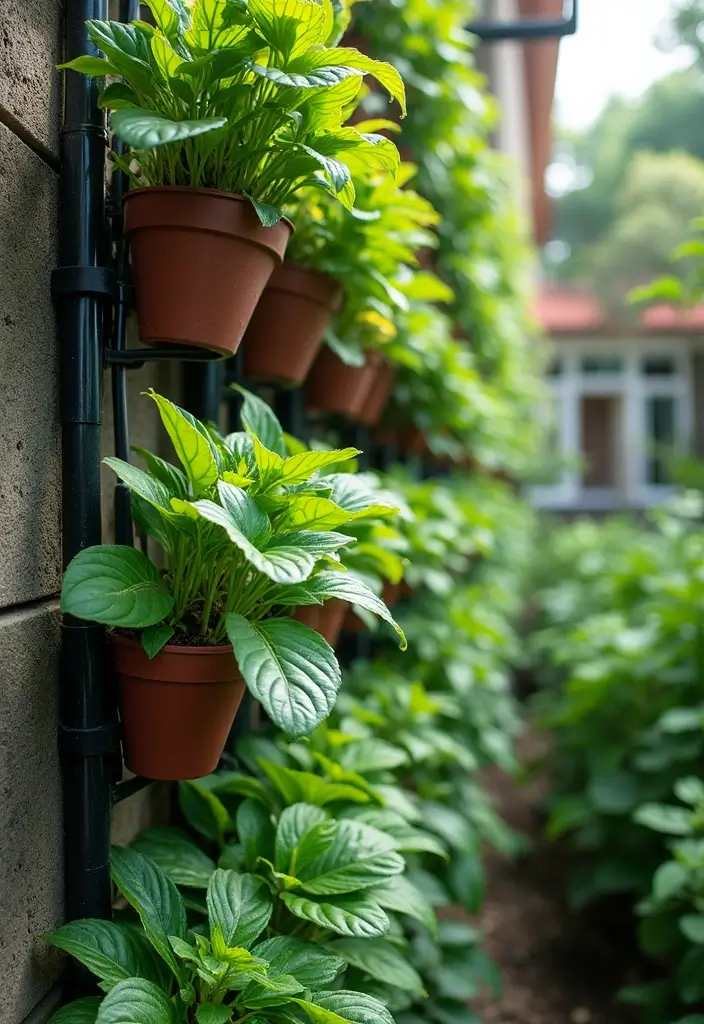 28 Garden of Eden Inspirations for a Paradise in Your Backyard - 23. Vertical Garden with Drip Irrigation