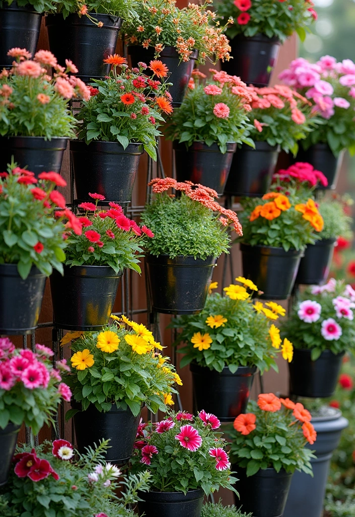 28 Garden of Eden Inspirations for a Paradise in Your Backyard - 24. Vertical Flower Gardens