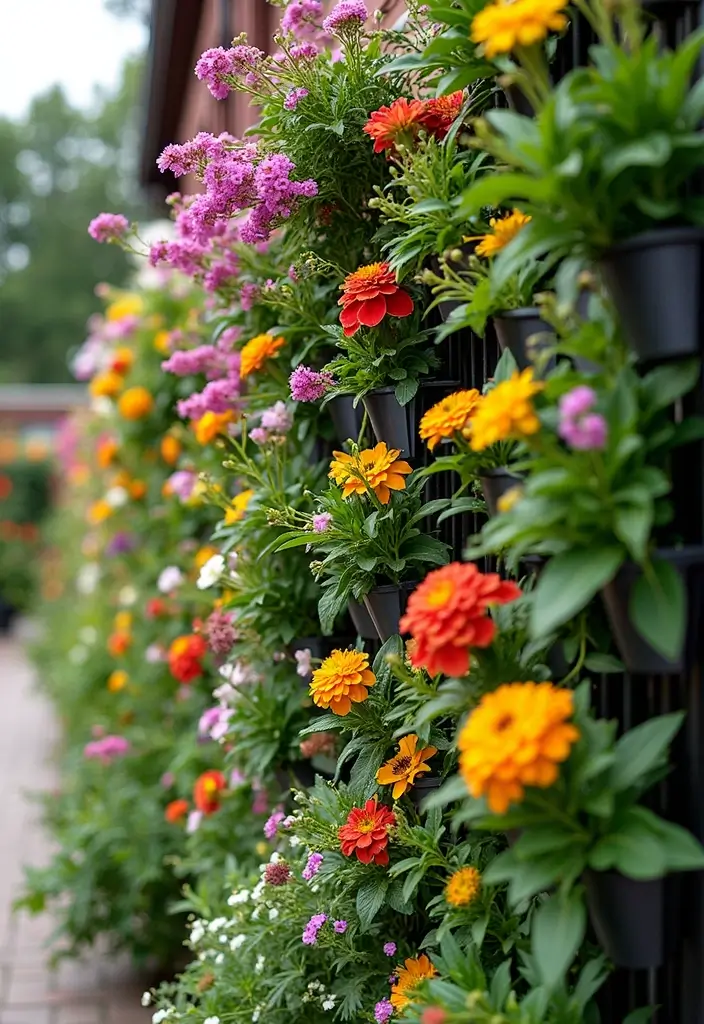 28 Garden of Eden Inspirations for a Paradise in Your Backyard - 27. Vertical Garden with Edible Flowers