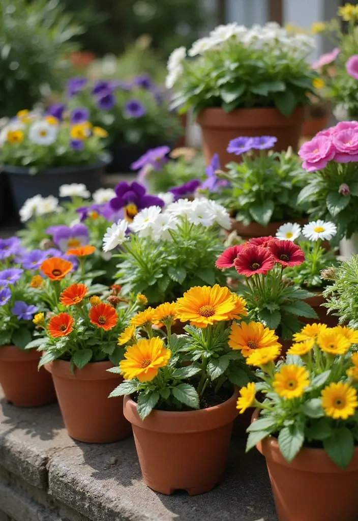 28 Home Gardening Ideas for a Thriving Green Space - 10. Edible Flower Pots