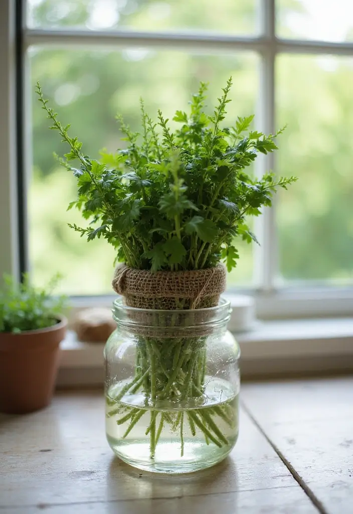 28 Hydroponic Gardening DIY Projects for Beginners - 1. Simple Hydroponic Jar System