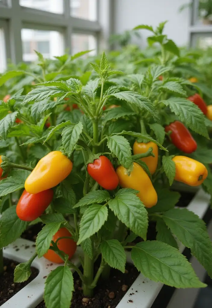 28 Hydroponic Gardening DIY Projects for Beginners - 11. Hydroponic Peppers Setup