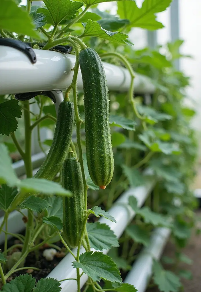 28 Hydroponic Gardening DIY Projects for Beginners - 14. Hydroponic Cucumber Trellis