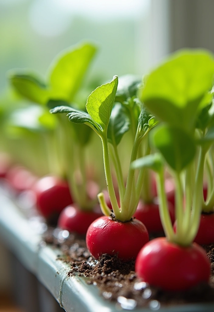 28 Hydroponic Gardening DIY Projects for Beginners - 16. Hydroponic Radish Setup