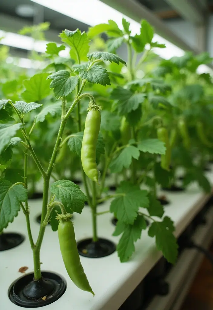 28 Hydroponic Gardening DIY Projects for Beginners - 19. Hydroponic Pea Plant Setup