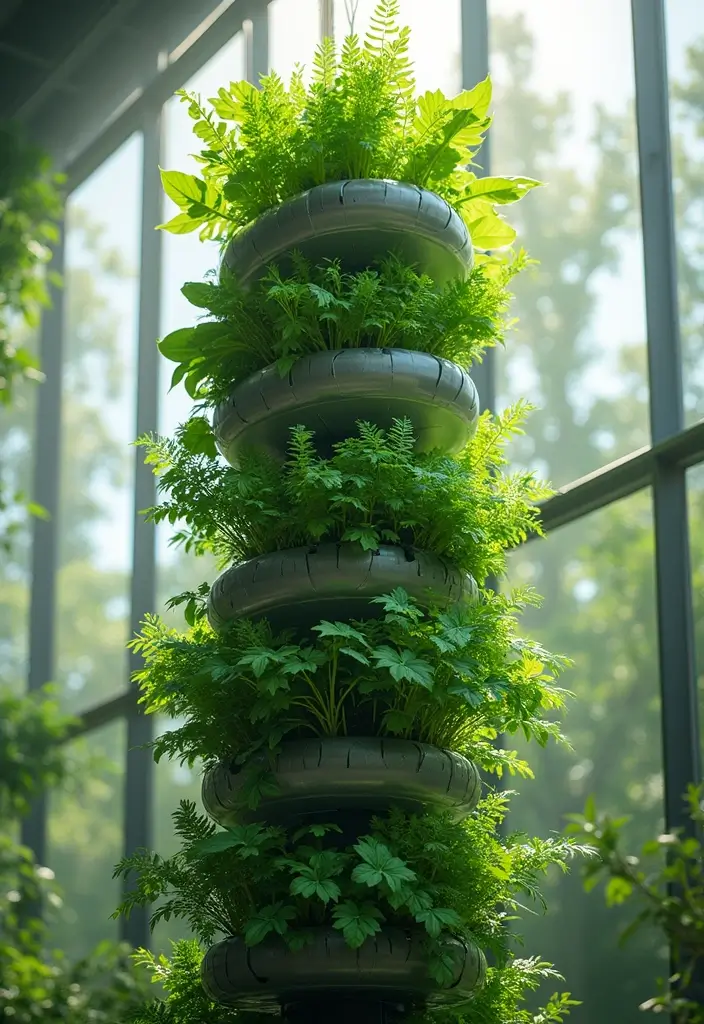 28 Hydroponic Gardening DIY Projects for Beginners - 2. Vertical Hydroponic Tower