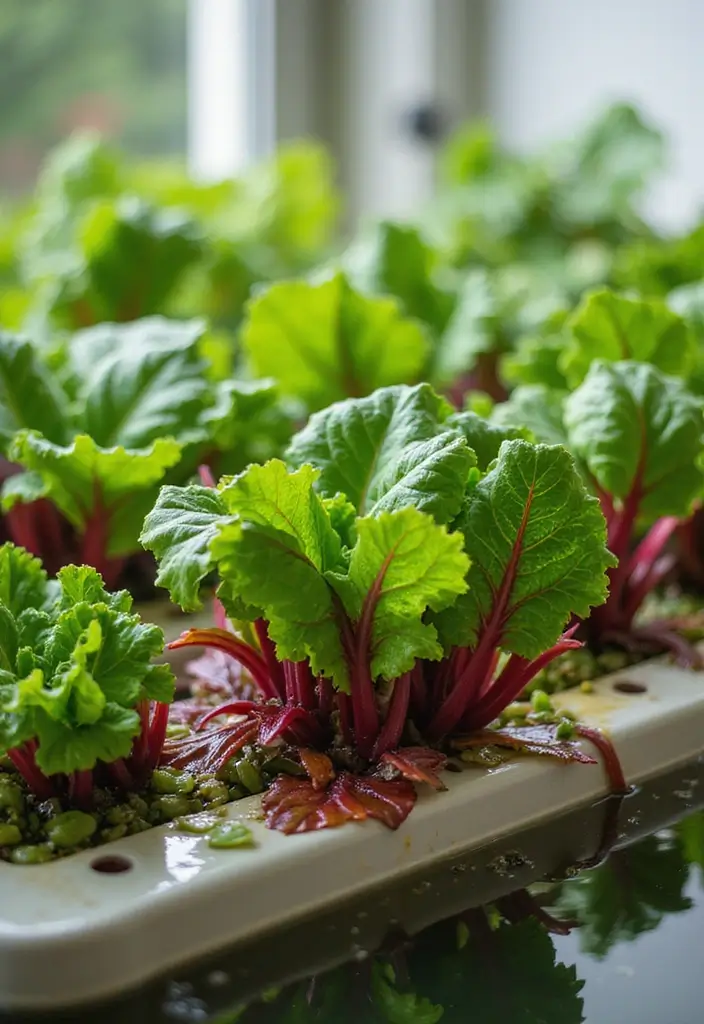 28 Hydroponic Gardening DIY Projects for Beginners - 21. Hydroponic Swiss Chard