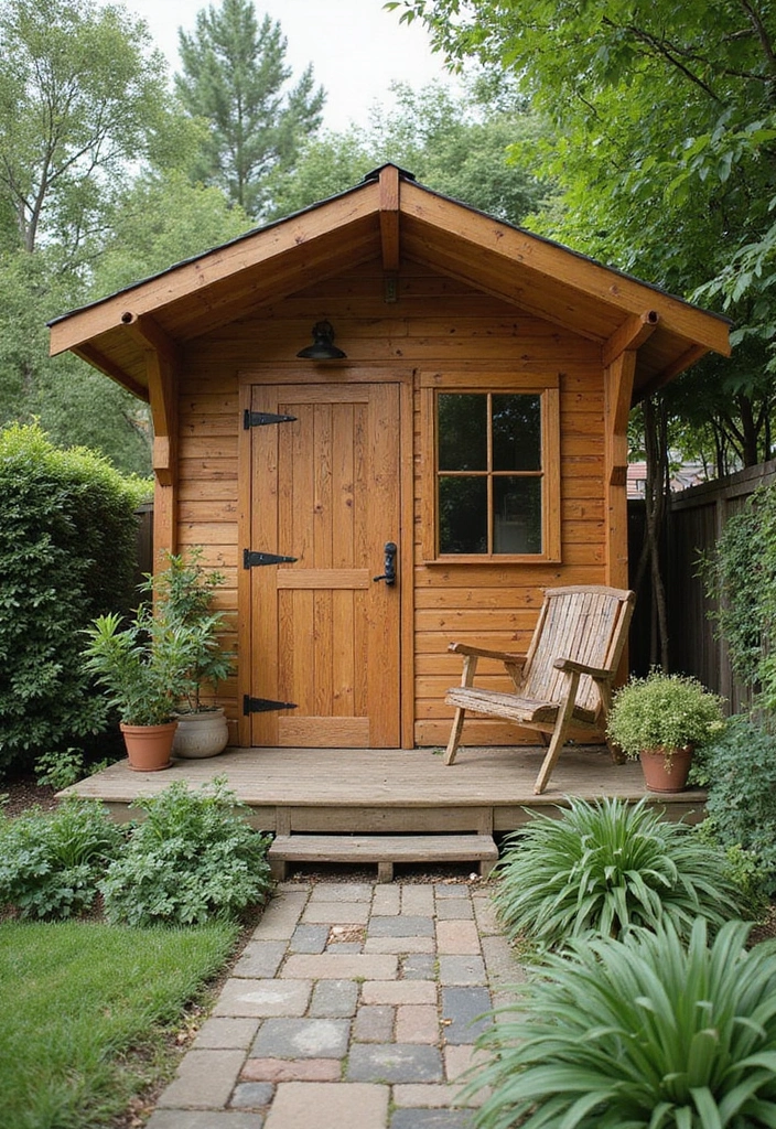 28 Practical Garden Shed Ideas for Storage and Style - 5. Eco-Friendly Shed Materials