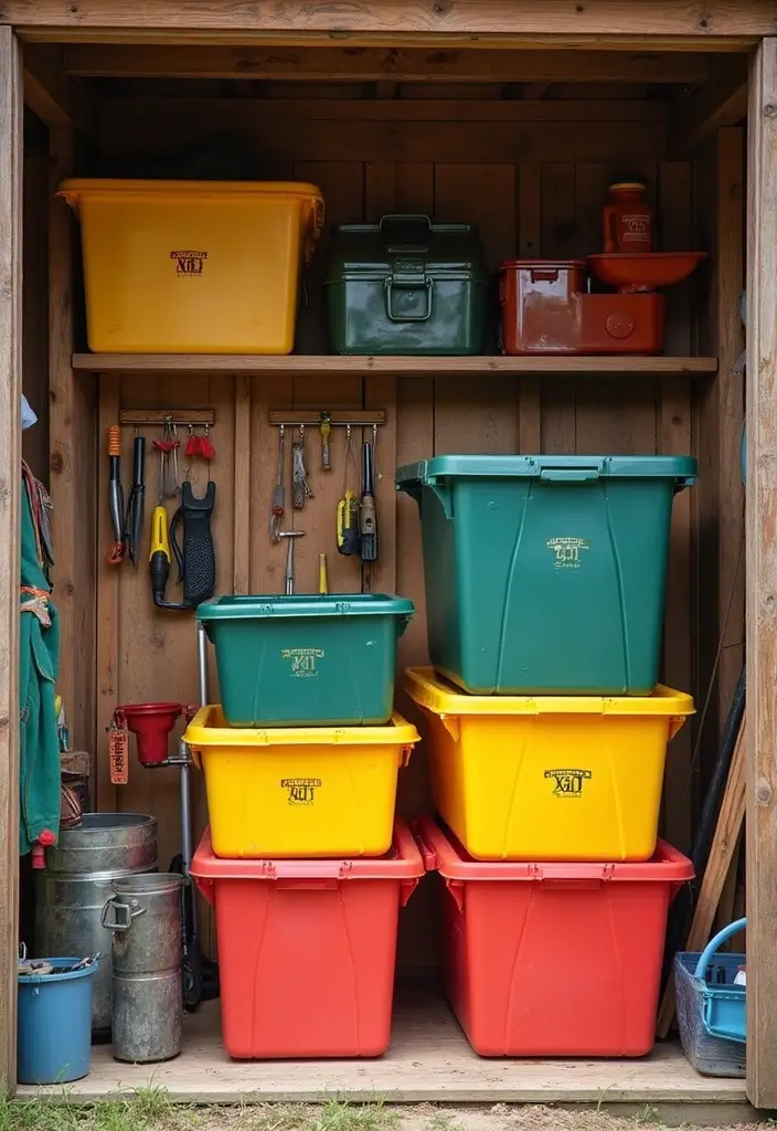 28 Practical Garden Shed Ideas for Storage and Style - 7. Weatherproof Storage for Tools