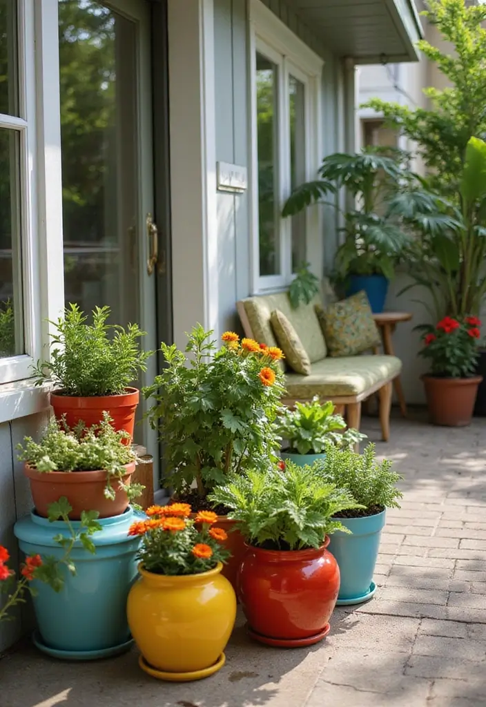 28 Small Garden Ideas to Maximize Your Outdoor Space - 2. Container Planting: Flexibility at Its Best