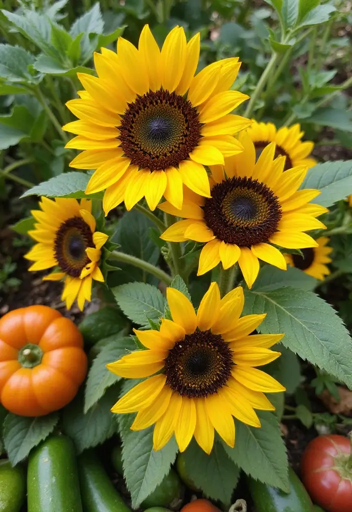 28 Small Garden Ideas to Maximize Your Outdoor Space - 20. Sunflowers: Cheerful Highlights