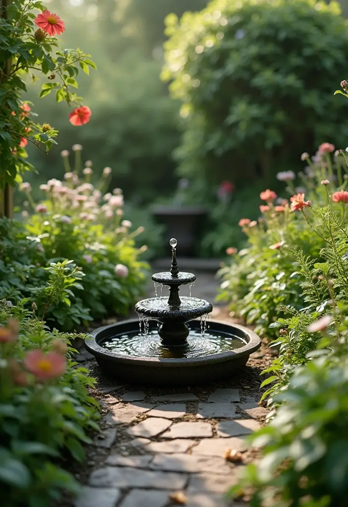28 Small Garden Ideas to Maximize Your Outdoor Space - 21. Small Garden Water Features: Tranquil Touch