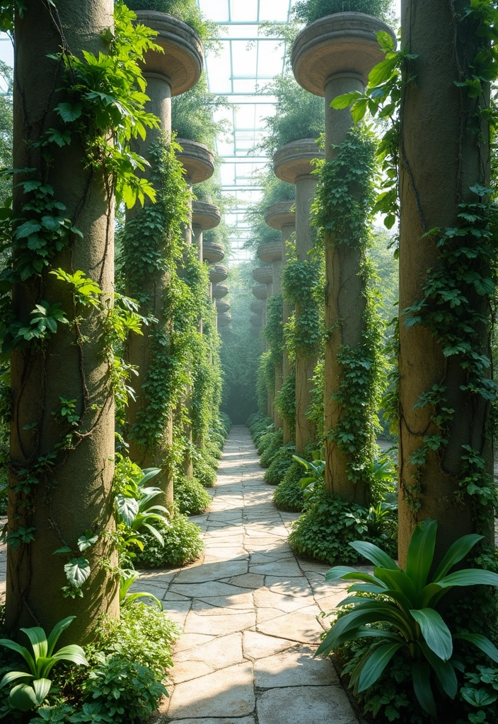 28 Small Garden Ideas to Maximize Your Outdoor Space - 22. Pillar Gardens: Vertical Aesthetics