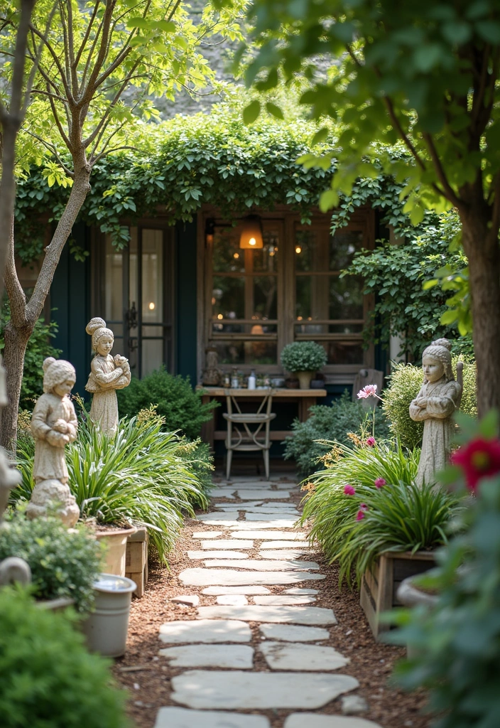 28 Small Garden Ideas to Maximize Your Outdoor Space - 26. Garden Art: Personal Touches
