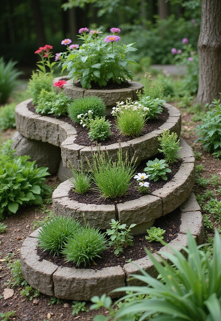 28 Small Garden Ideas to Maximize Your Outdoor Space - 5. Herb Spirals: A Creative Twist