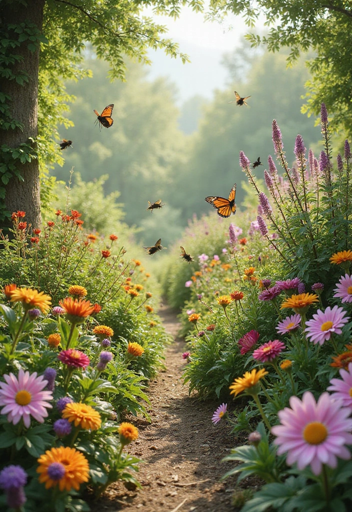 28 Veggie Garden Ideas to Maximize Space and Yield - 23. Pollinator Gardens