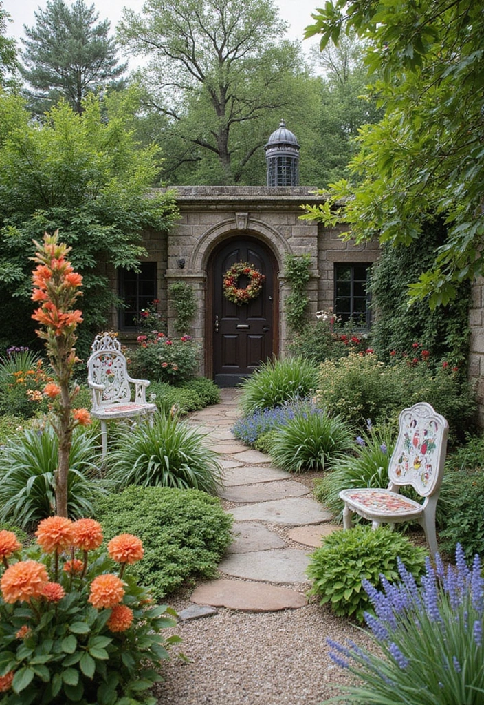 29 Contemporary Garden Design Trends You Can’t Miss - 11. Outdoor Art and Decor