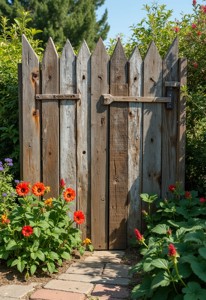 29 Garden Fence Ideas to Enhance Your Outdoor Space - 17. Sustainable Fences with Recycled Materials