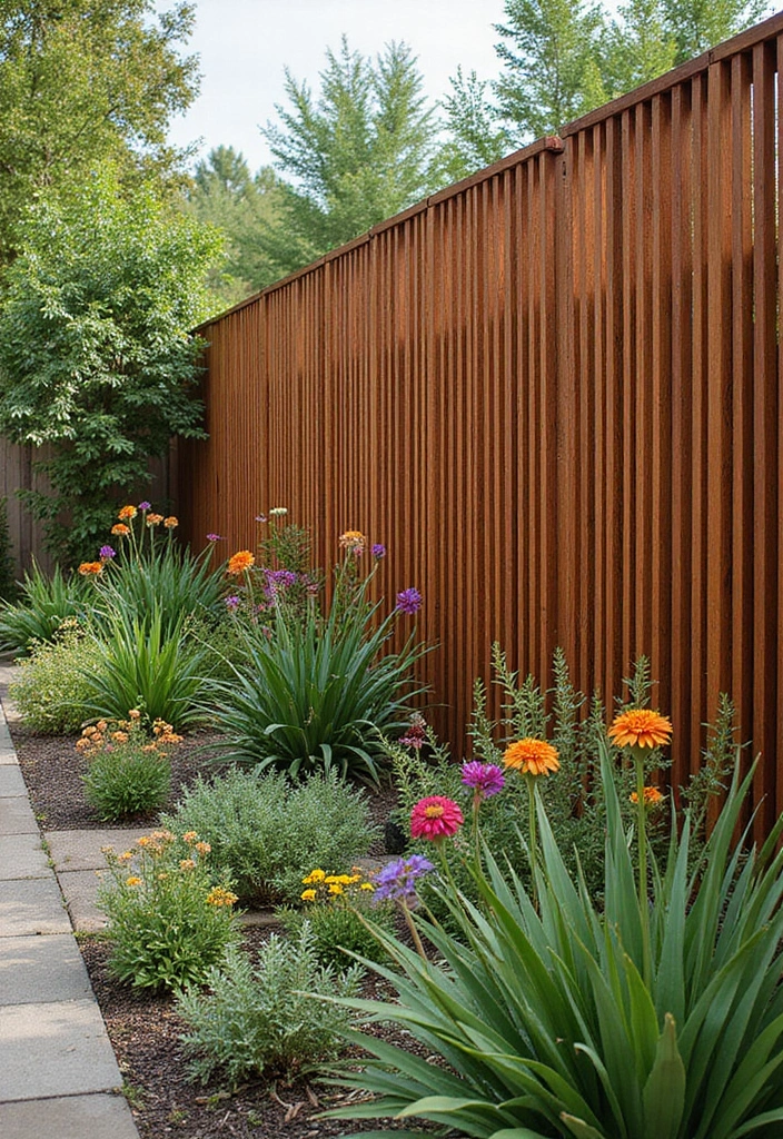 29 Garden Fence Ideas to Enhance Your Outdoor Space - 21. Vertical Slats with Gaps