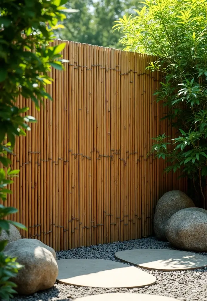 29 Garden Fence Ideas to Enhance Your Outdoor Space - 23. Bamboo Reed Fences