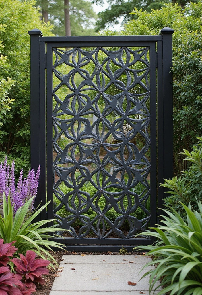 29 Garden Fence Ideas to Enhance Your Outdoor Space - 25. Geometric Pattern Fences