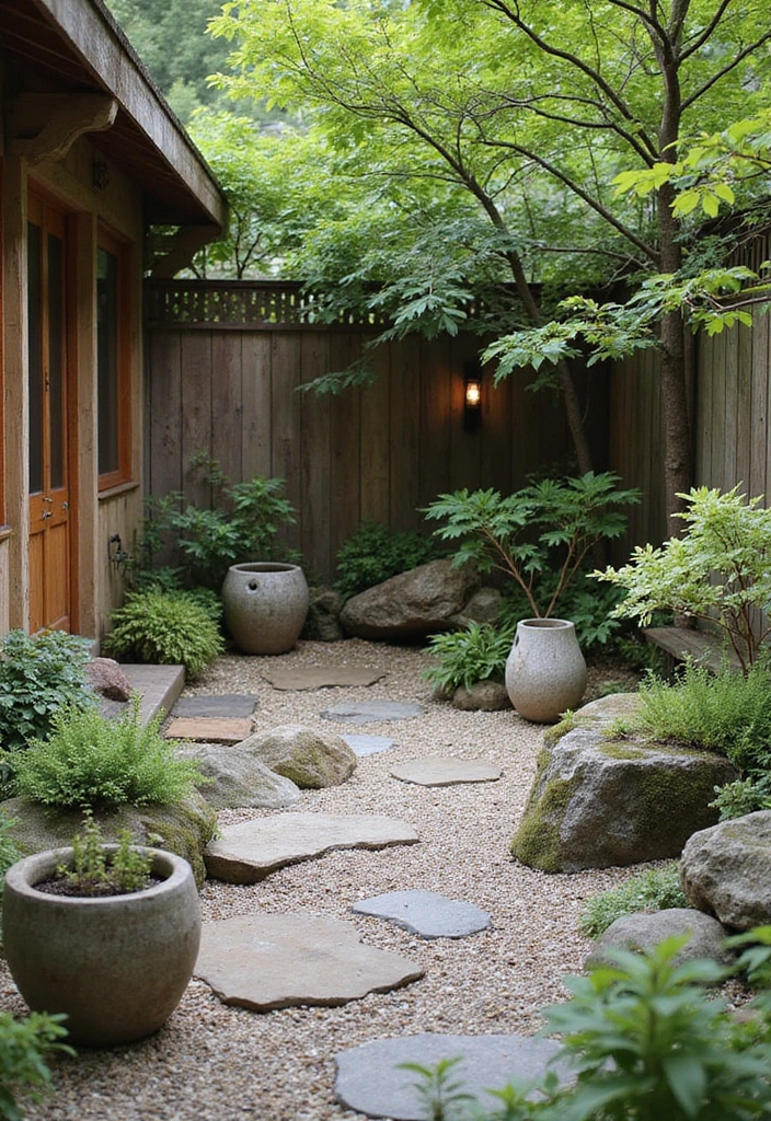 29 Inspiring Japanese Zen Garden Concepts for Mindful Living - 13. Rustic Elements in Zen Gardens