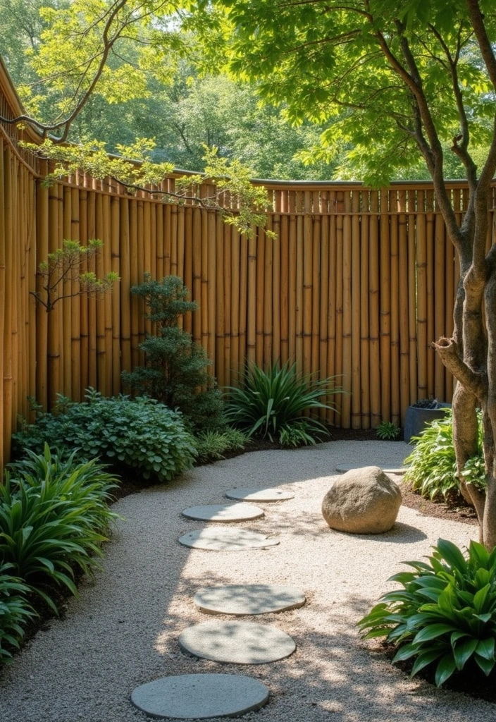 29 Inspiring Japanese Zen Garden Concepts for Mindful Living - 26. Zen Garden with Natural Fences