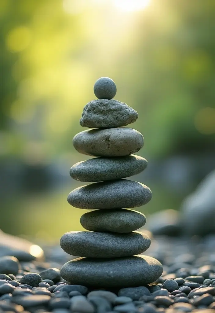 29 Inspiring Japanese Zen Garden Concepts for Mindful Living - 9. Rock Balancing Art