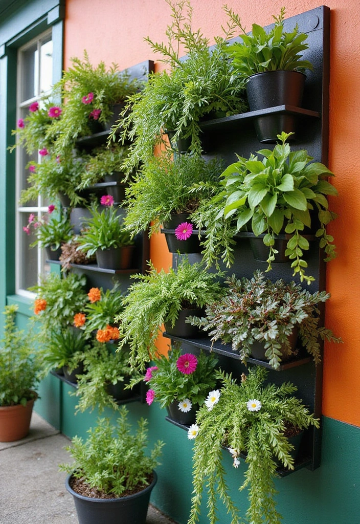 29 Inspiring Small Garden Layouts You’ll Love - 1. Vertical Wall Planters