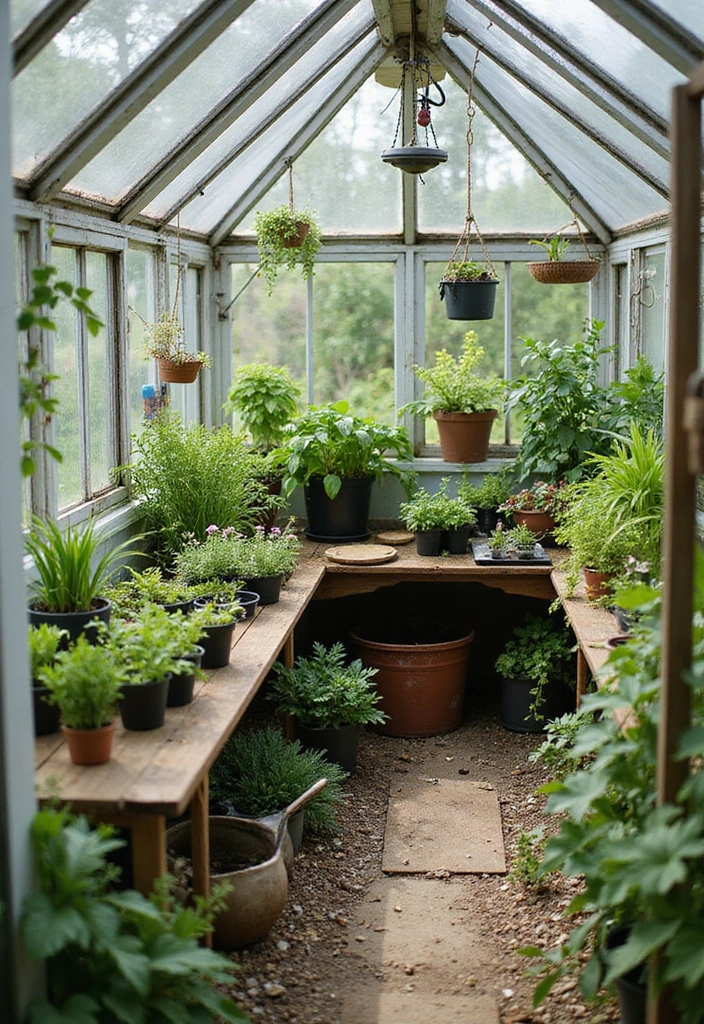 29 Inspiring Small Garden Layouts You’ll Love - 16. Greenhouse or Cold Frame Gardening
