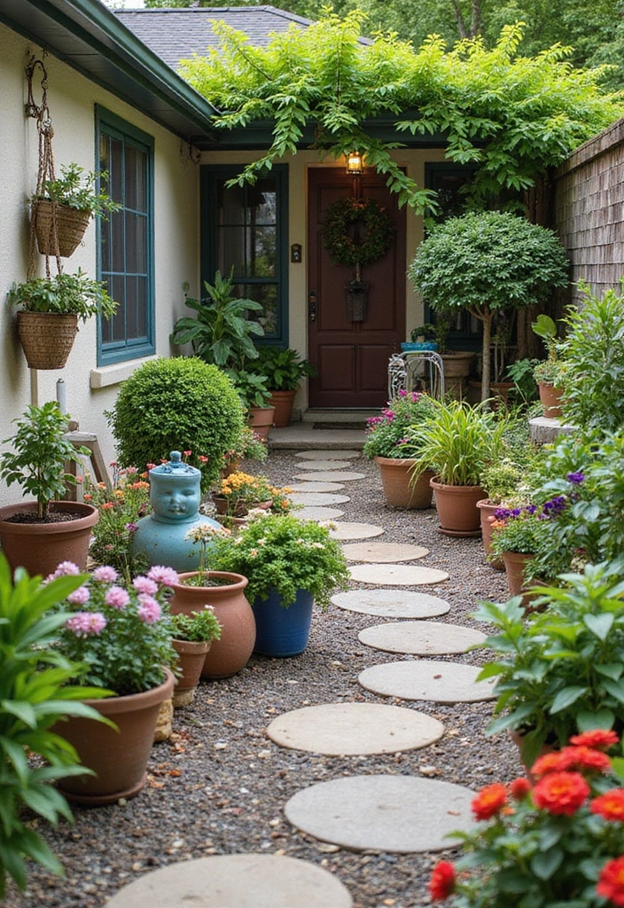 29 Inspiring Small Garden Layouts You’ll Love - 17. Garden Art and Decor