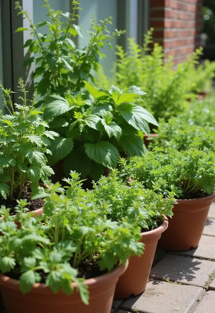 29 Inspiring Small Garden Layouts You’ll Love - 22. Potted Herb Gardens